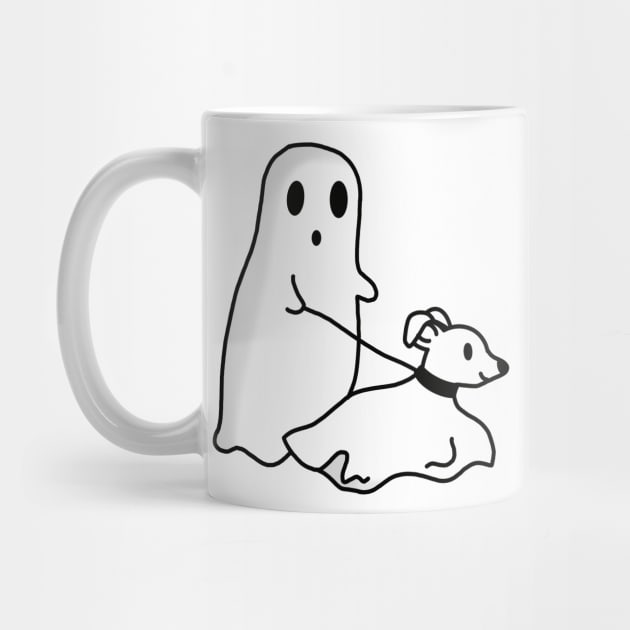 Cartoon Ghost Walking Ghost Dog by MillerDesigns